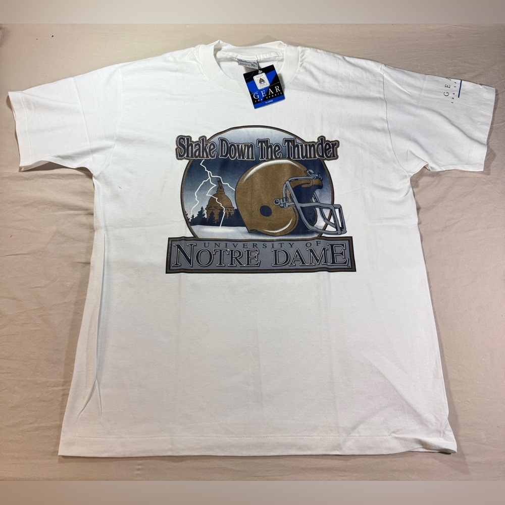 Notre Dame Vintage Football Shirt Dead Stock New Single Stitch
